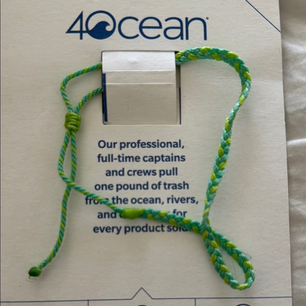 4 ocean Vibrant Green and Yellow Braided Anklet